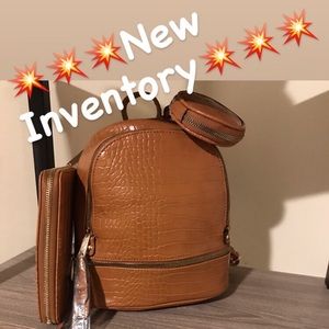 Brown medium book bag